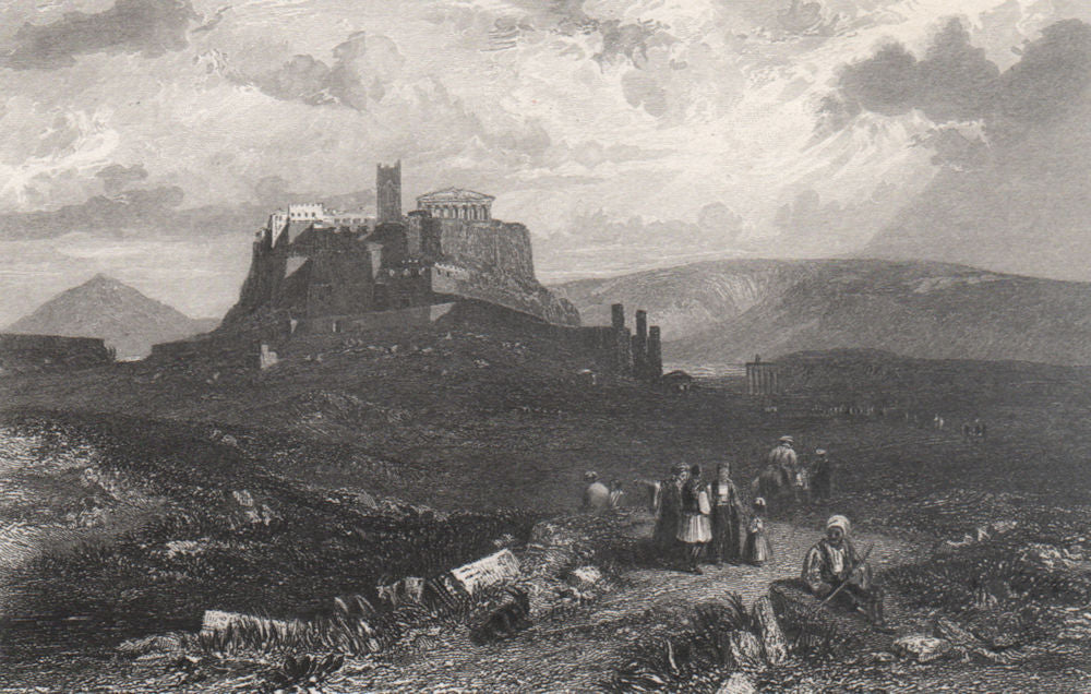 The Acropolis Athens. Greece 1886 old antique vintage print picture